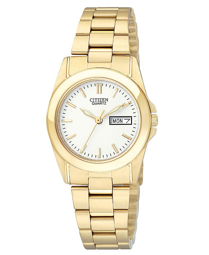 Citizen - Women's Gold-Tone Stainless Steel Bracelet Watch 28mm EQ0562-54A
