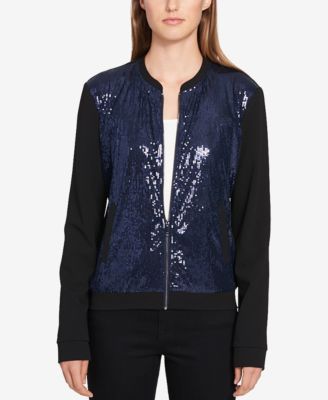 Tommy Hilfiger - Sequin-Front Bomber Jacket