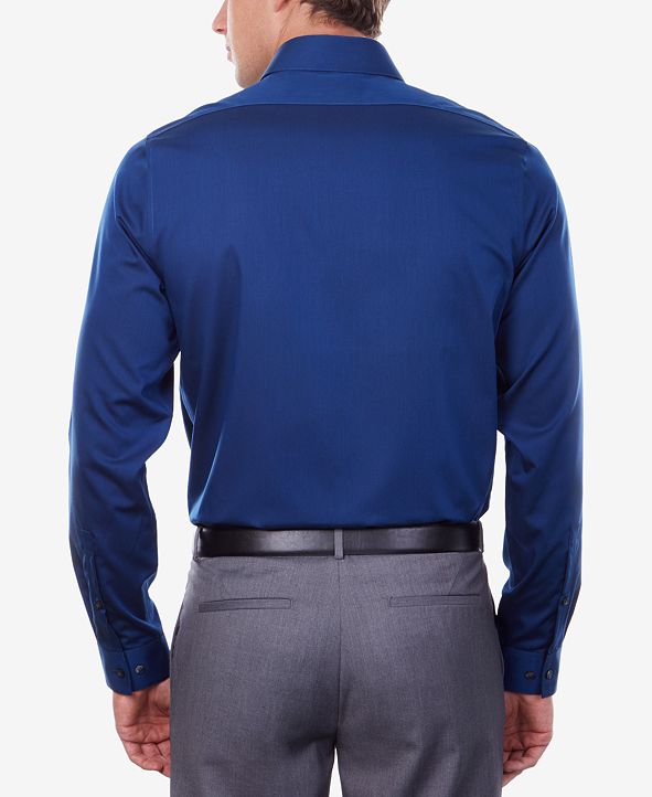 Calvin Klein Men's Slim Fit Non Iron Performance Herringbone Point