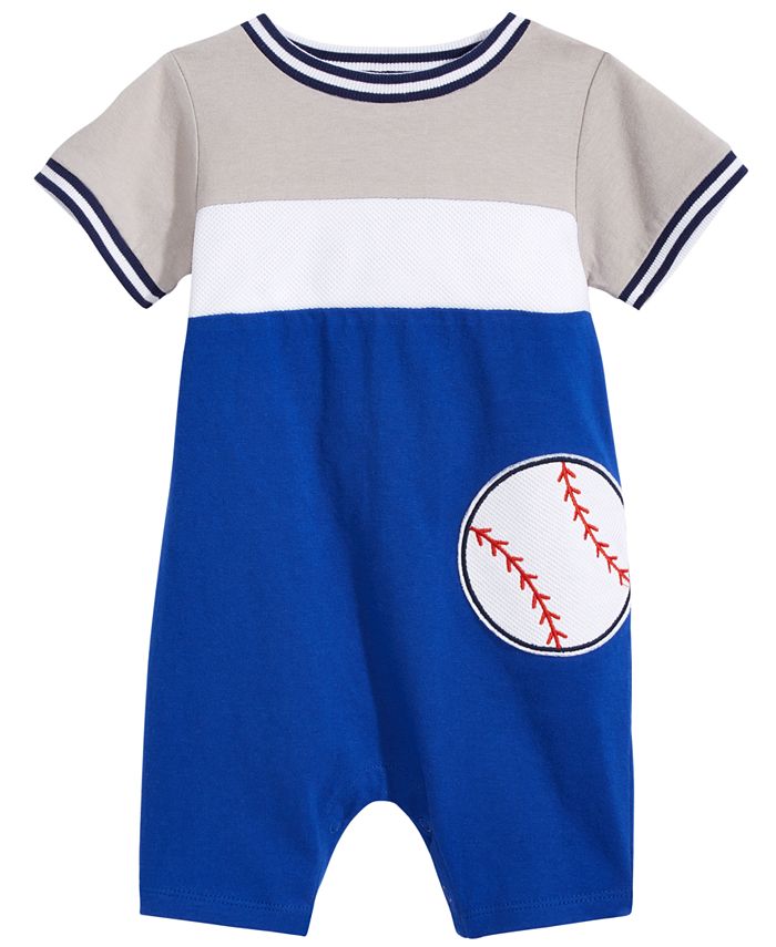 First Impressions Baseball Romper, Baby Boys, Created for Macy's Macy's