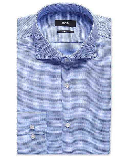 Hugo Boss BOSS Men's Sharp-Fit Cotton Oxford Dress Shirt & Reviews ...