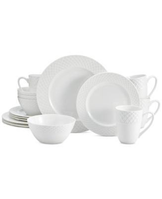 Mikasa Trellis White 16-Pc. Dinnerware Set, Service For 4 - Macy's