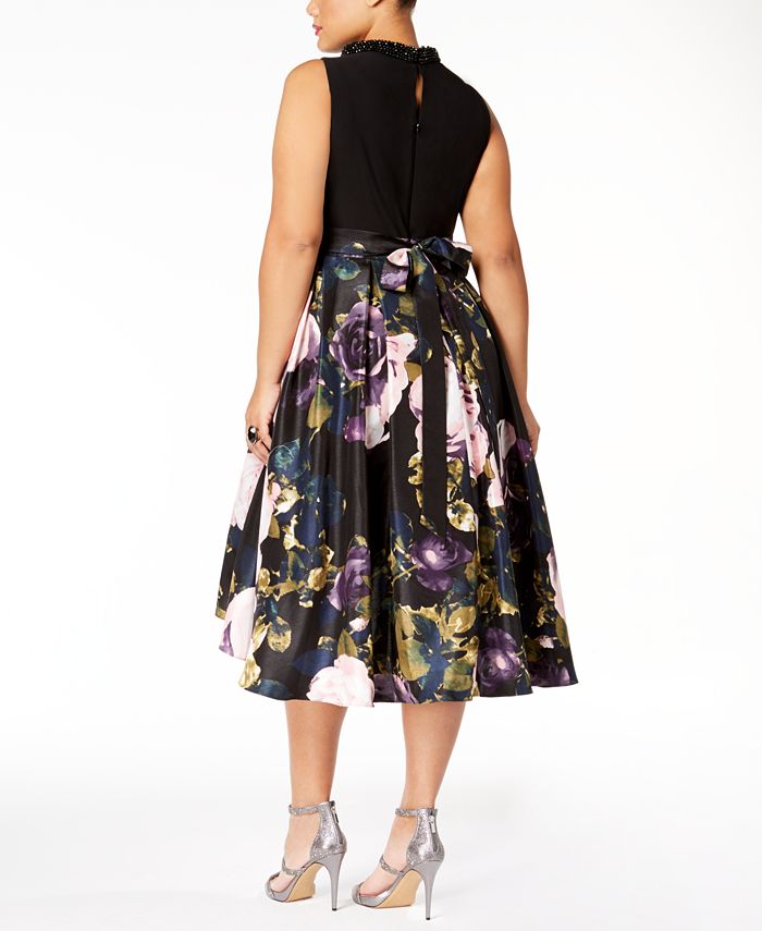 SL Fashions Plus Size Embellished High-Low Dress - Macy's