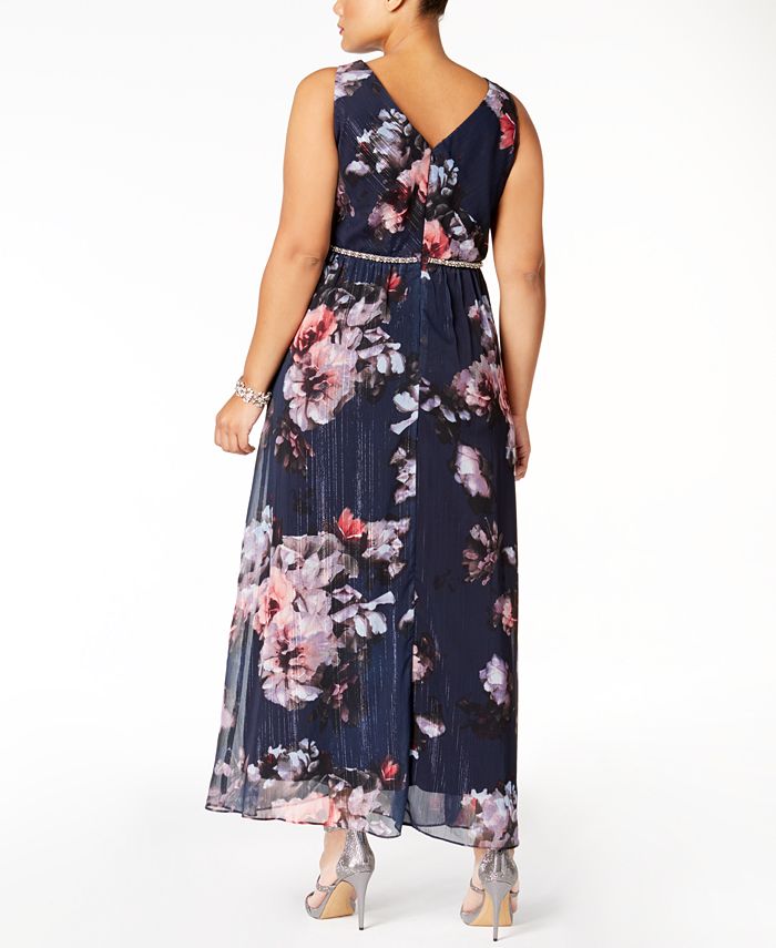 SL Fashions Plus Size Embellished Maxi Dress - Macy's