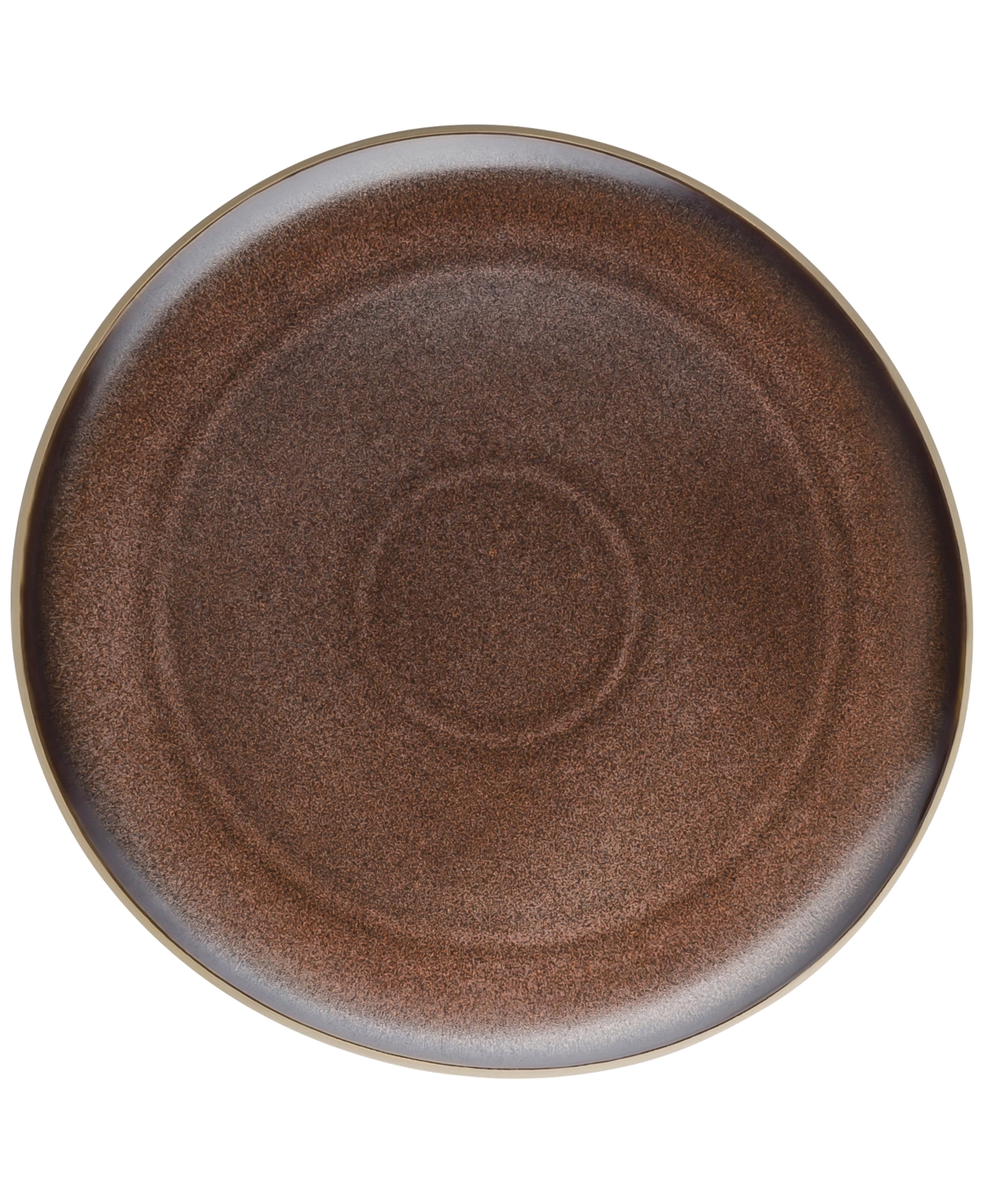 Junto Stoneware Flat Dinner Plate - Bronze