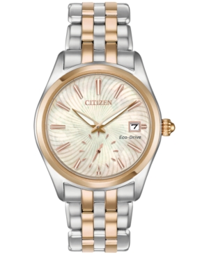 Citizen ECO-DRIVE WOMEN'S CORSO TWO-TONE STAINLESS STEEL BRACELET WATCH 36.2MM, CREATED FOR MACY'S