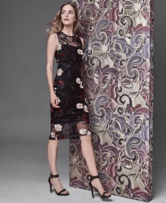 Embroidered Mesh Calvin Klein Lace Bell Sleeve Sheath Dress Buy