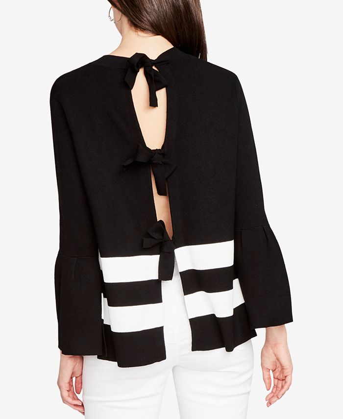 RACHEL Rachel Roy Bell-Sleeve Tie-Back Sweater, Created for Macy's - Macy's