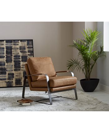Furniture - Jenelle Leather Accent Chair, Only at Macy's