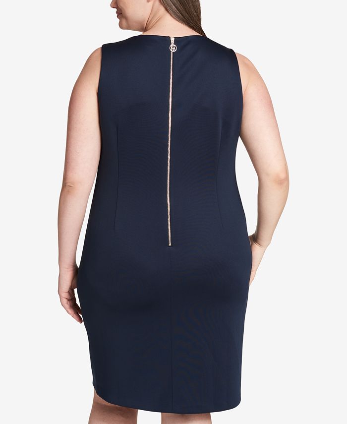 Tommy Hilfiger Plus Size Lace-Up Sheath Dress, Created for Macy's - Macy's