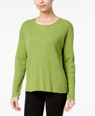 Eileen Fisher grass selling green organic linen top small