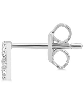Macy's - Diamond Accent Circle Single Stud Earring in 14k White Gold