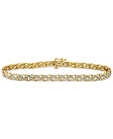 Diamond Swirl Tennis Bracelet (1/2 ct. t.w.) in 10k Gold or White Gold