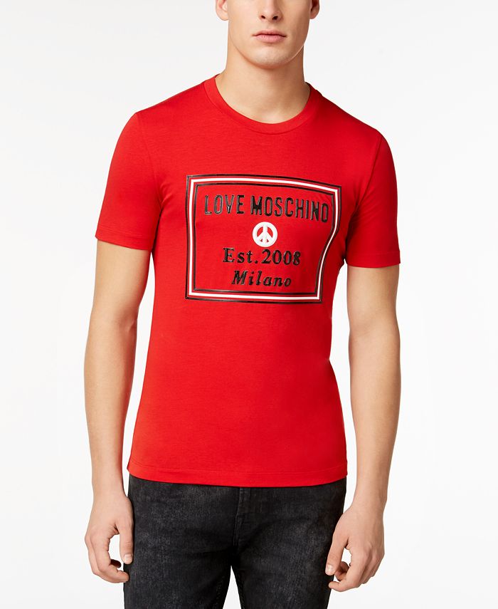 Love moschino red discount t shirt