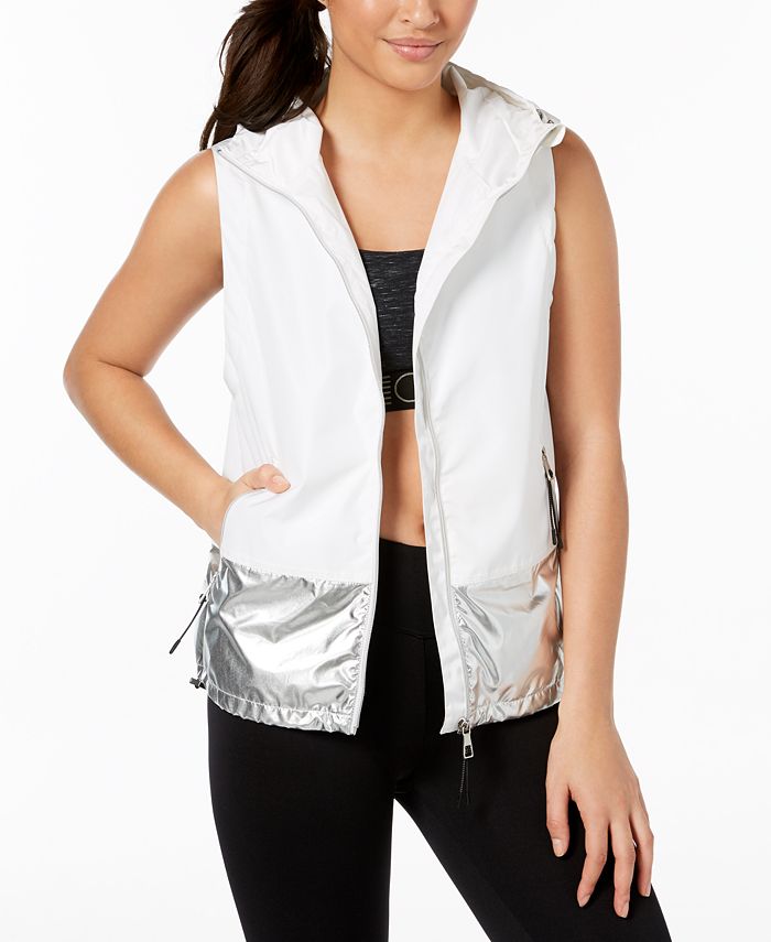 gebonden academisch De lucht Calvin Klein Colorblocked Metallic Sleeveless Vest & Reviews - Jackets &  Blazers - Women - Macy's