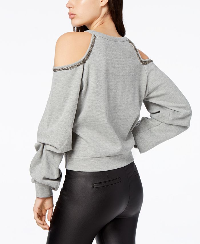 Bar III Cold-Shoulder Sweatshirt, Created for Macy's - Macy's