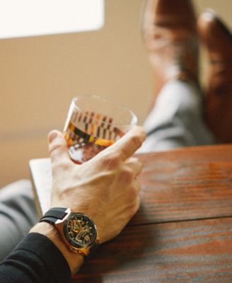 Men's Automatic Black Silicone Strap Watch 46mm 98A177