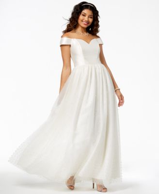 macys prom dresses white