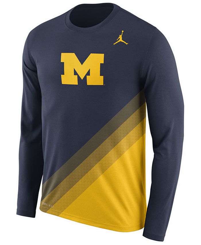 Nike Men's Michigan Wolverines Legend Sideline Long Sleeve T-Shirt - Macy's