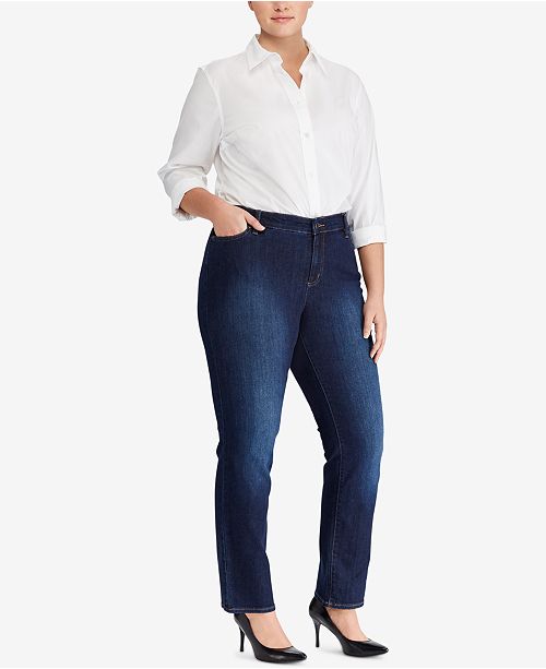 Lauren Ralph Lauren Plus Size Premier StraightLeg Jeans Jeans Plus