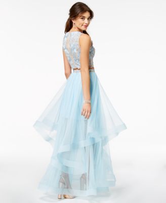 Say Yes To The Prom Juniors' 2-Pc. Embellished Tulle Gown, Created For ...