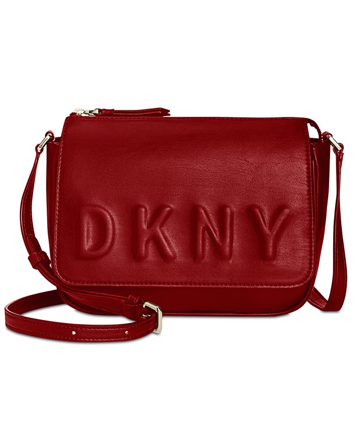 DKNY Lola Flap Leather Crossbody - Macy's