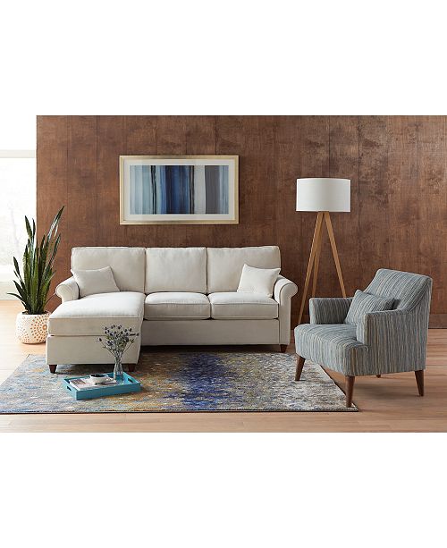 Furniture Lidia 82 Fabric Reversible Sectional Sofa Collection