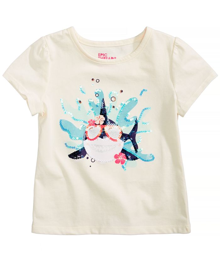 Epic Threads Shark T-Shirt, Little Girls, Created for Macy's - Macy's