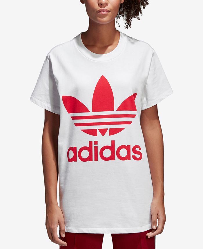 adidas adicolor Cotton Relaxed Trefoil T-Shirt & Reviews - Tops - Women ...