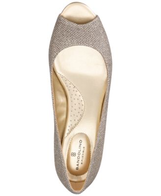 Women's Candra Low Wedge Peep Toe Dress Pumps