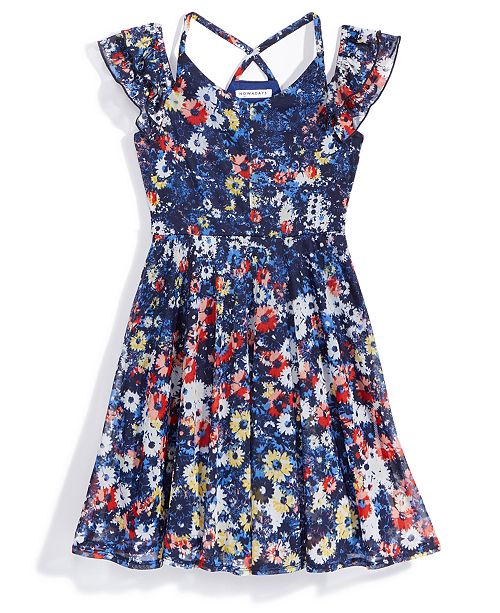 Nowadays X Bailee Madison Floral Print Mesh Knit Dress Big Girls Juniors Reviews All Girls Dresses Kids Macy S