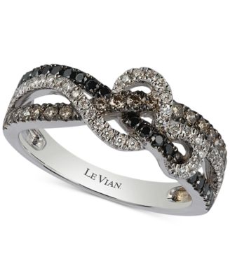 Exotics&reg; Gladiator Weave™ Diamond Statement Ring (3/4 ct. t.w.) in 14k White Gold