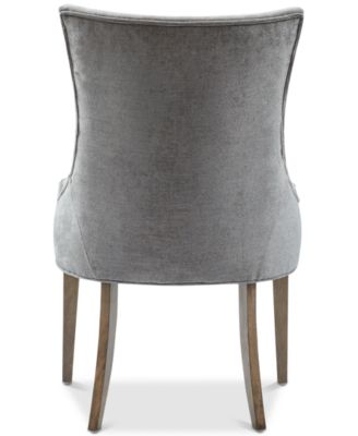 Ultra Traditional Fabric Upholstered Swoop Back Dining Side Chair, Set of 2