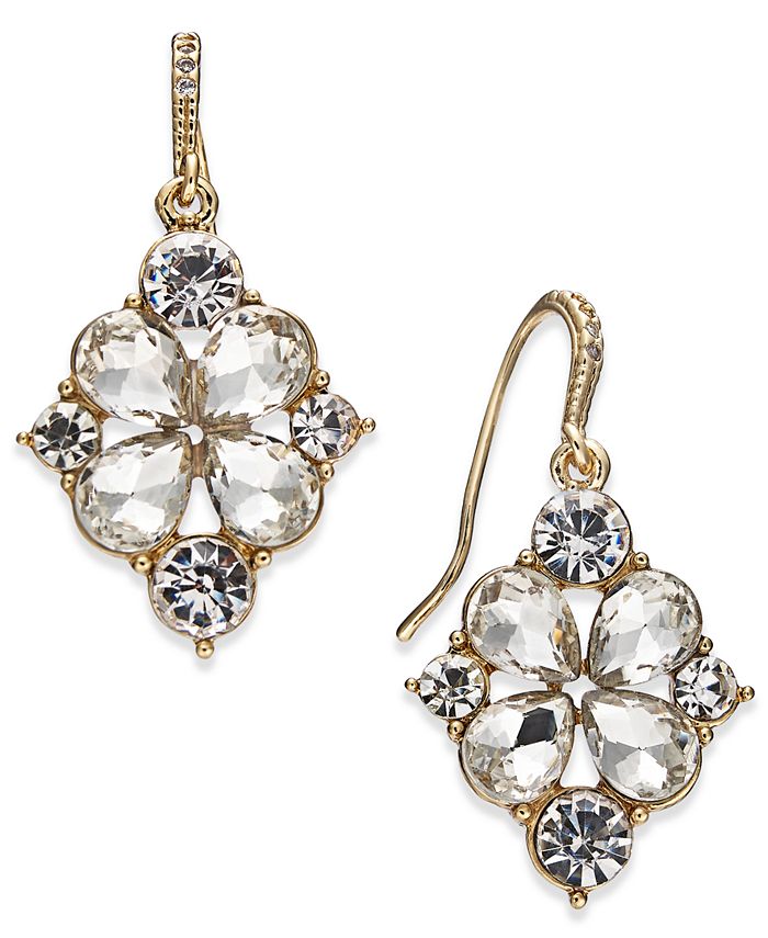 Charter Club GoldTone Crystal Drop Earrings, Created for Macy's Macy's