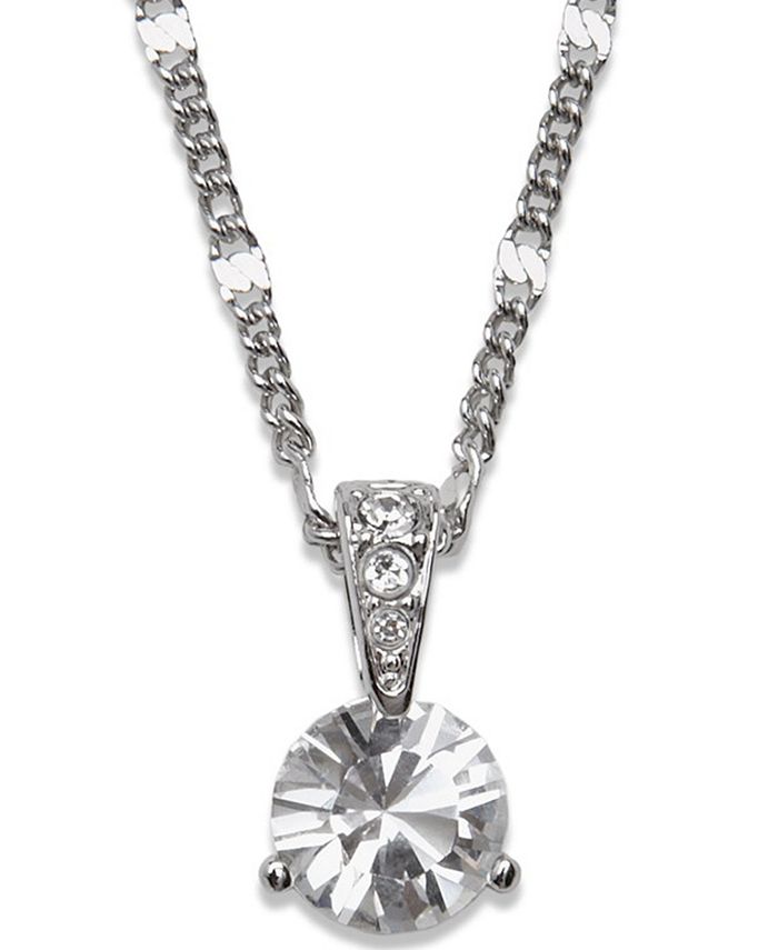 Swarovski Necklace, Solitaire Crystal Pendant Macy's