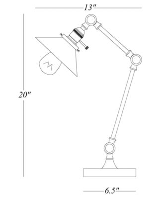 Decorator's Lighting Adjustable Swing Arm Table Lamp