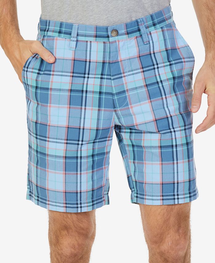 Nautica Men's ClassicFit Plaid 8.5" Shorts Macy's