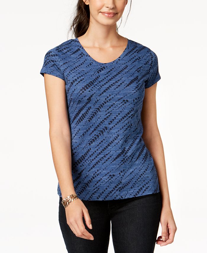 Style & Co Petite Cotton Printed TShirt, Created for Macy's Macy's