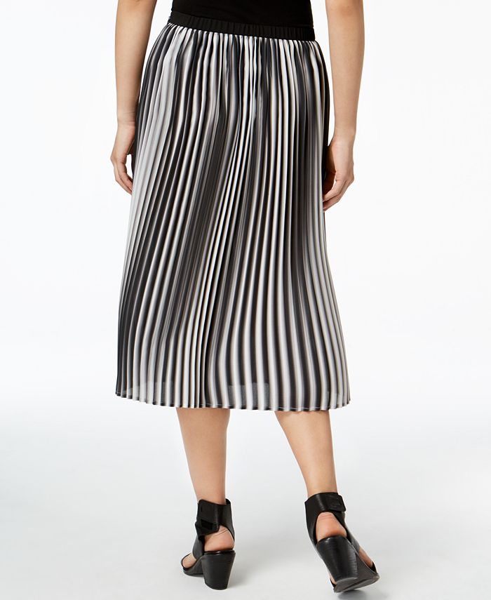 Eileen Fisher Recycled Polyester A-Line Pleated Midi Skirt, Regular ...