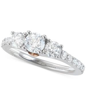 MARCHESA DIAMOND TWO-TONE ENGAGEMENT RING (1-1/2 CT. T.W.) IN 18K WHITE & ROSE GOLD