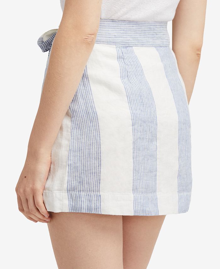 Free People Uptown Days Linen Wrap Skirt - Macy's