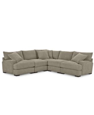 CLOSEOUT! Rhyder 5-Pc. Fabric Sectional Sofa with Armless Chair, Created for Macy's