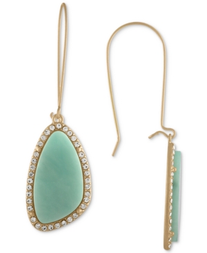 image of Rachel Rachel Roy Gold-Tone Blue Stone Drop Earrings