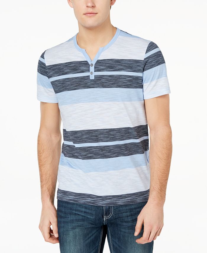INC International Concepts I.N.C. Striped Henley T-Shirt, Created for ...