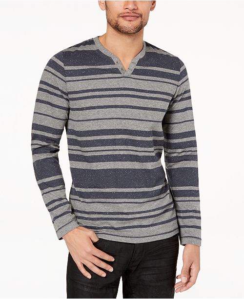 INC International Concepts I.N.C. Men's Striped LongSleeve TShirt