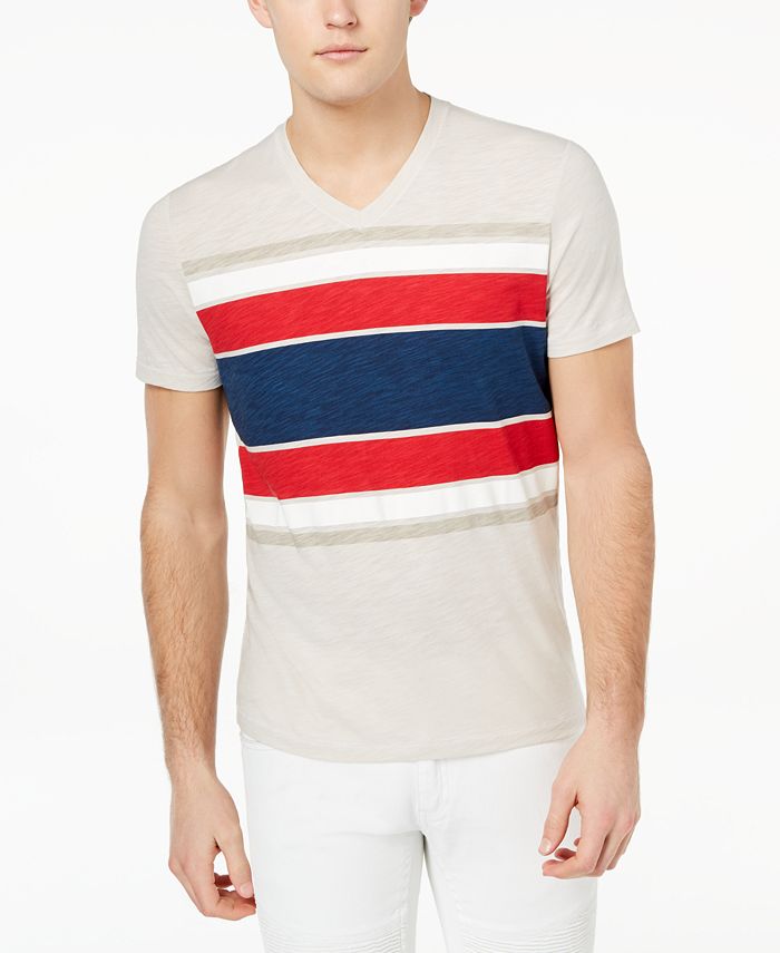 INC International Concepts I.N.C. Men's Stripe V-Neck T-Shirt, Created ...
