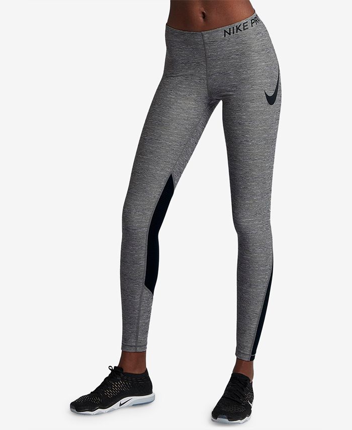 Nike Pro Dri-FIT Heathered Leggings - Macy's