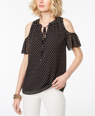 michael kors cold shoulder top