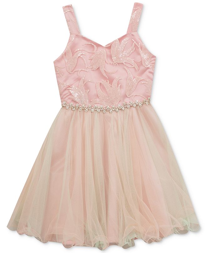 Rare Editions Sequin Bodice Dress, Big Girls & Reviews All Girls' Dresses Kids Macy's