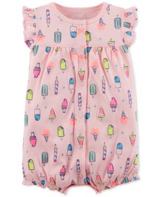 Carter's - Ice Cream-Print Cotton Romper, Baby Girls (0-24 months)